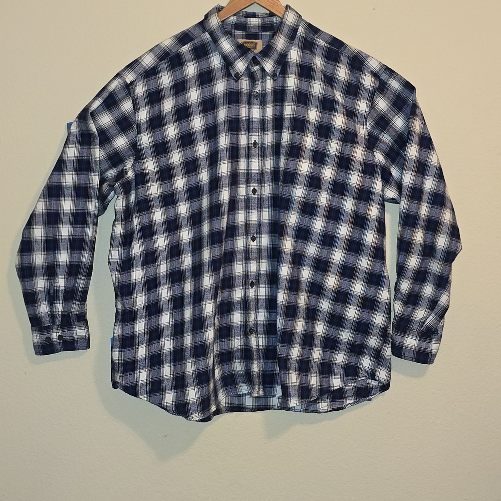 The Foundry Supply Co. Navy and White Checkered Shirt